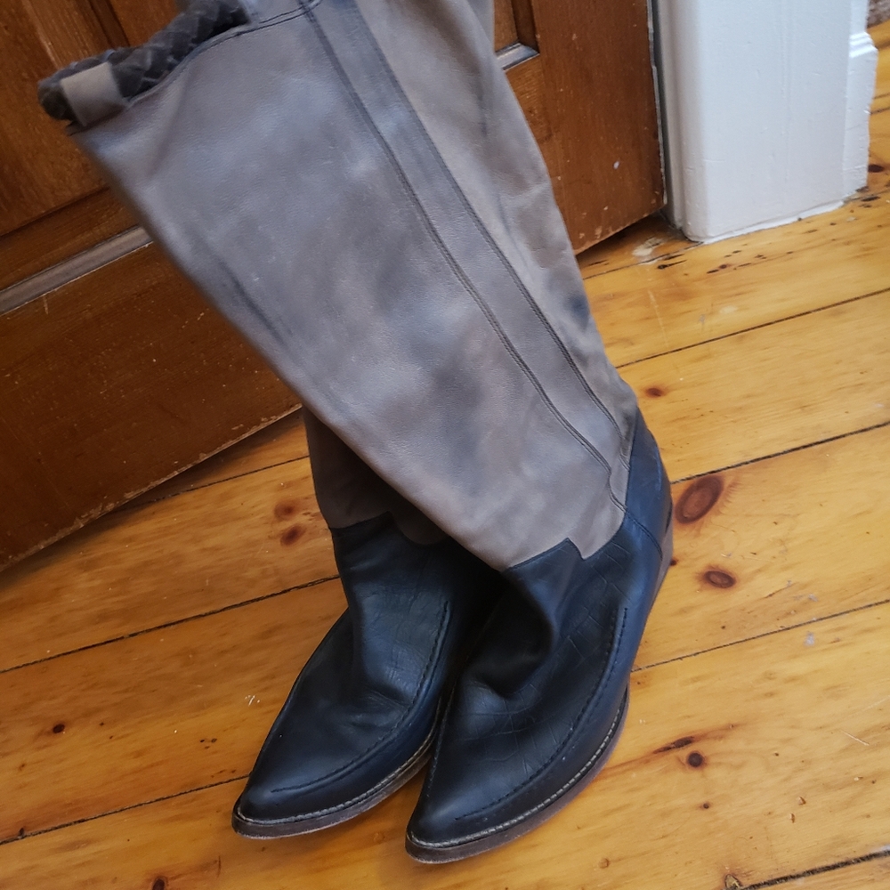 Free People 2-tone Cowboy Boots - Picture 2 of 8